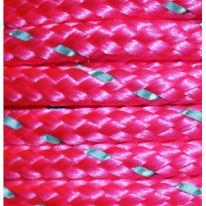 PPM touw 6 mm ongevuld roze reflectie